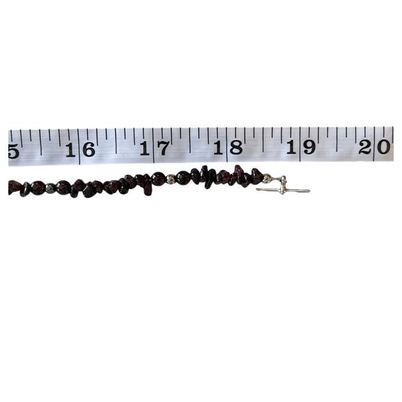 Artisan Necklace Translucent Natural Stone Chips Red Shades Dichroic Pendant Vtg - Picture 7 of 8